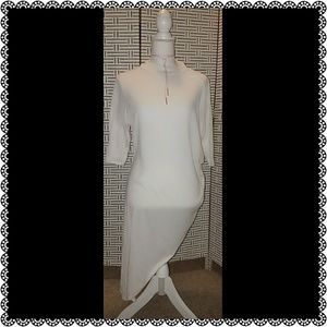 White Semi Turtleneck Top